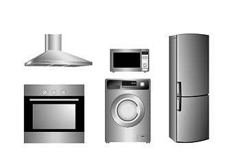 Image showing detailed household appliances icons