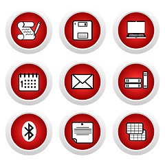 Image showing Red buttons with icon 9