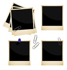 Image showing Realistic illustration of set a photo frame - vector