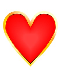 Image showing Goldeh red heart