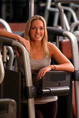 Image showing pretty woman in fitness center