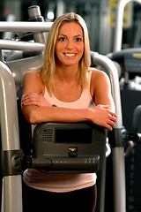 Image showing pretty woman in fitness center