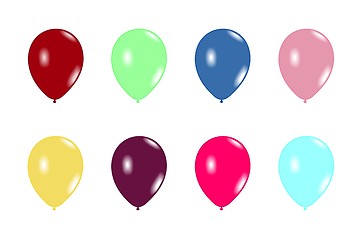 Image showing Set balloons are isolated on white background