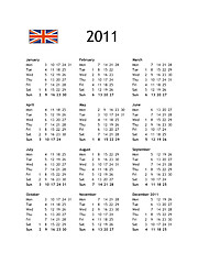 Image showing English calendar