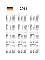 Image showing German calendar