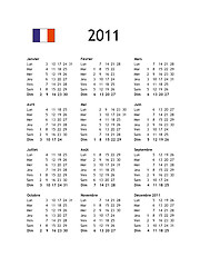 Image showing French calendar