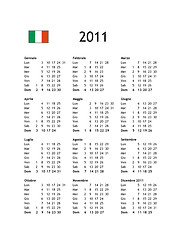 Image showing Italian calendar