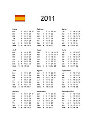 Image showing Spanish calendar