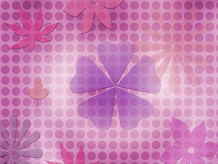 Image showing Flowers & Leafs - background