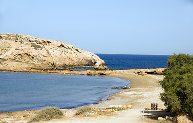 Image showing koumbara beach Ios cyclades Greece