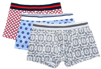 Image showing Three male undershorts