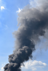 Image showing Thick dark smoke