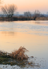 Image showing Warm evening over river