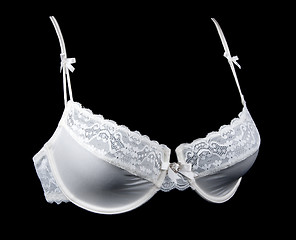 Image showing White pat lacy bra