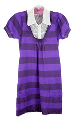 Image showing Striped gown violet