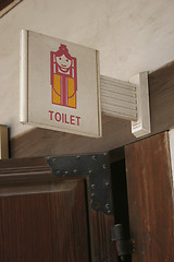 Image showing Asian bathroom sign