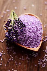 Image showing lavender bath salt