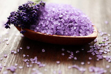 Image showing lavender bath salt