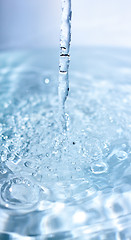 Image showing Blue toned water splash