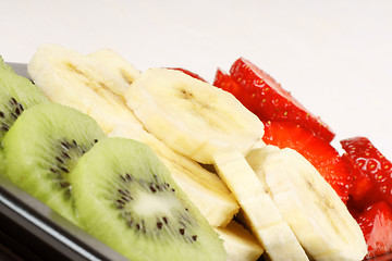 Image showing Fresh fruit italian flag