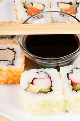 Image showing Dish of sushi