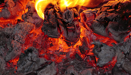 Image showing Bonfire red heat close up