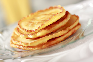 Image showing Pile of pancakes