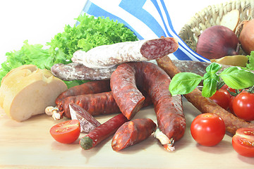 Image showing Greek salami