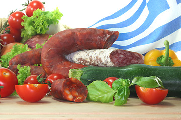 Image showing Greek salami