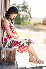 Image showing Pregnant asian woman