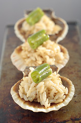 Image showing Brown rice with green bean