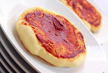 Image showing Simple small pizza (pizzette)