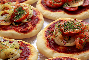 Image showing Small pizzas (pizzette)