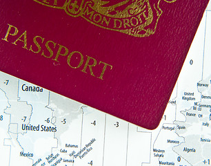 Image showing Passport on Map