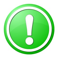 Image showing green exclamation point button