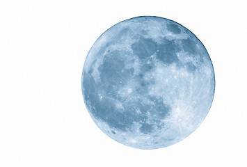 Image showing 2400mm Blue Full  Moon, Isolated