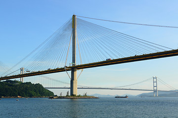 Image showing Ting Kau Bridge in Hong Kong