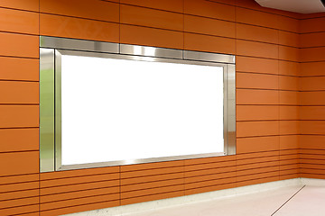 Image showing blank billboard indoor