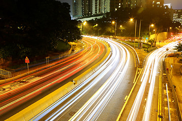 Image showing traffic at night