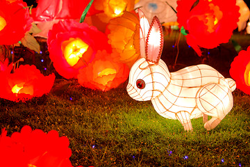 Image showing rabbit lantern for Chinese mid autumn festival