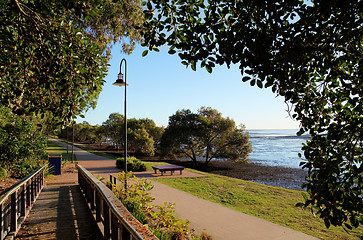 Image showing Side Walk By The Bay