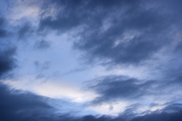 Image showing Dark cloudy sky