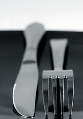 Image showing Knife and fork