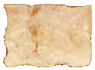 Image showing Antique paper on white