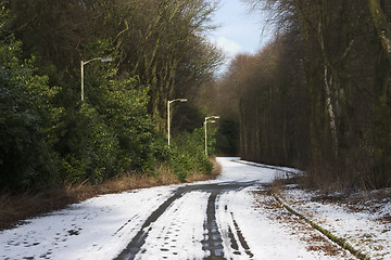 Image showing Snowy Lane 1