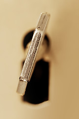 Image showing Key in a keyhole