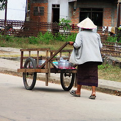 Image showing Food seller. Savvanakhet, Laos