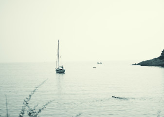 Image showing Sail boat in a bay