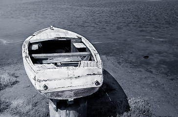 Image showing Old wooden boat