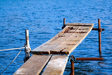 Image showing Old wooden pier